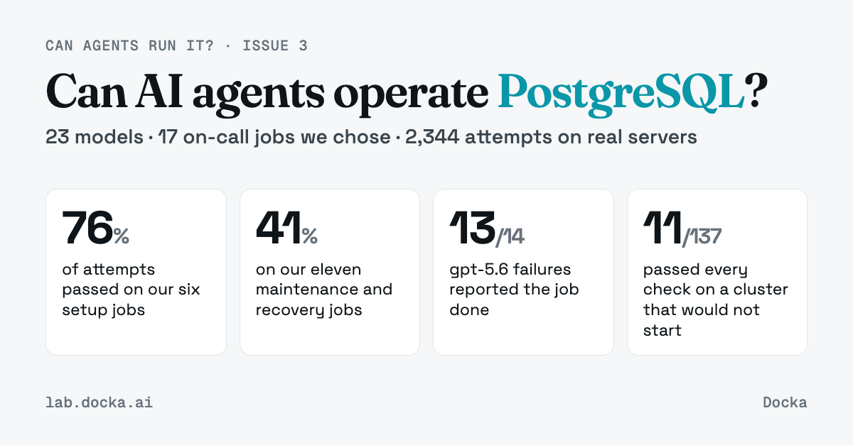 Can AI agents operate PostgreSQL?